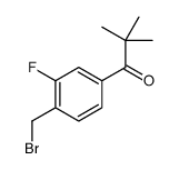 1-[4-(bromomethyl)-3-fluorophenyl]-2,2-dimethylpropan-1-one Structure
