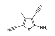 2-氨基-3,5-二氰基-4-甲基噻吩结构式