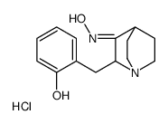 2-[[(3E)-3-hydroxyimino-1-azabicyclo[2.2.2]octan-2-yl]methyl]phenol,hydrochloride Structure