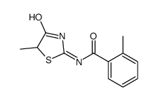 Benzamide, N-(4,5-dihydro-5-methyl-4-oxo-2-thiazolyl)-2-methyl- (9CI) Structure