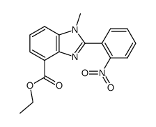 ethyl 1-methyl-2-(2-nitrophenyl)-1H-benzimidazole-4-carboxylate结构式