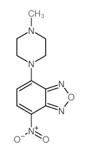 5-(4-methylpiperazin-1-yl)-2-nitro-8-oxa-7,9-diazabicyclo[4.3.0]nona-2,4,6,9-tetraene结构式
