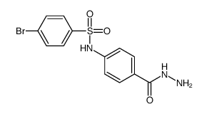 4-溴-N-(4-肼基羰基苯基)-苯磺酰胺结构式
