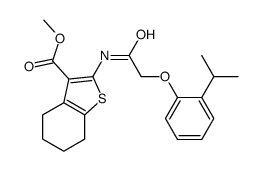 Benzo[b]thiophene-3-carboxylic acid, 4,5,6,7-tetrahydro-2-[[[2-(1-methylethyl)phenoxy]acetyl]amino]-, methyl ester (9CI)结构式