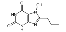 8-Propyl-7-hydroxyxanthine Structure