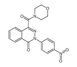 4-[3-(4-nitro-phenyl)-4-oxo-3,4-dihydro-phthalazine-1-carbonyl]-morpholine Structure
