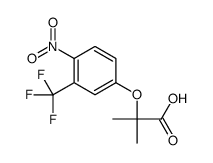 2-methyl-2-[4-nitro-3-(trifluoromethyl)phenoxy]propanoic acid结构式