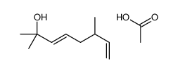 acetic acid,2,6-dimethylocta-3,7-dien-2-ol结构式