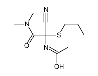 2-acetamido-2-cyano-N,N-dimethyl-2-propylsulfanylacetamide Structure