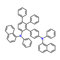 N,N’-二-1-萘基-N,N’-二苯基-[四联苯]-4,4’’’-二胺结构式