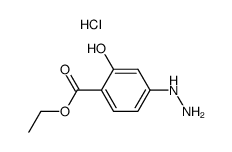 4-hydrazino-2-hydroxy-benzoic acid ethyl ester, hydrochloride Structure