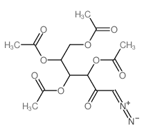D-Psicose,1-deoxy-1-diazo-, 3,4,5,6-tetraacetate (9CI) structure