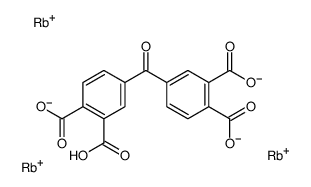 trirubidium hydrogen 4,4'-carbonylbisphthalate结构式