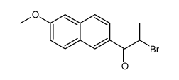 2-溴-1-(6-甲氧基-2-萘)-1-丙酮结构式