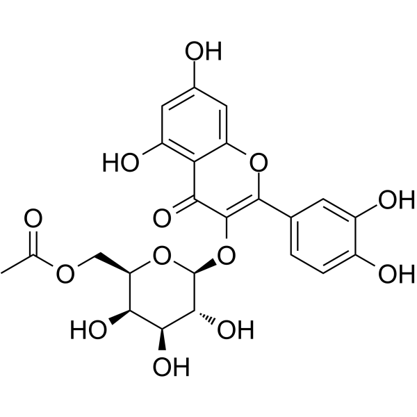 6''-Acetylhyperin Structure