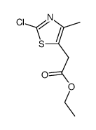 (2-chloro-4-methyl-thiazol-5-yl)-acetic acid ethyl ester Structure