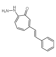2-hydrazinyl-6-(2-phenylethenyl)cyclohepta-2,4,6-trien-1-one结构式