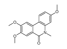 6(5H)-PHENANTHRIDINONE, 3,8,9-TRIMETHOXY-5-METHYL-结构式