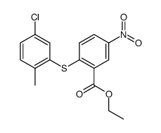 ethyl 2-((5-chloro-2-methylphenyl)thio)-5-nitrobenzoate结构式