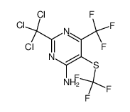 2-trichloromethyl-4-trifluoromethyl-5-trifluoromethylthio-6-aminopyrimidine结构式