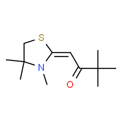 2-Butanone,3,3-dimethyl-1-(3,4,4-trimethyl-2-thiazolidinylidene)-(9CI)结构式