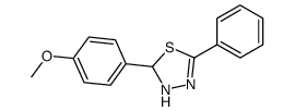 2-(4-methoxyphenyl)-5-phenyl-2,3-dihydro-1,3,4-thiadiazole结构式