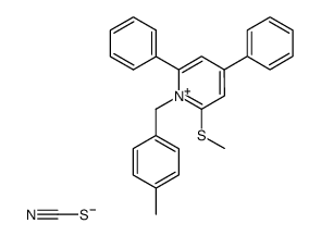 1-(4-methylbenzyl)-2-(methylthio)-4,6-diphenylpyridin-1-ium thiocyanate Structure