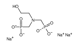 trisodium hydrogen [[(2-hydroxyethyl)imino]bis(methylene)]bisphosphonate structure