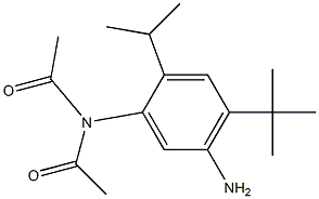 N,N -二乙酰基-4-异丙基-6-叔丁基-1,3-苯二胺结构式