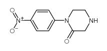 1-(4-硝基苯基)哌嗪-2-酮结构式