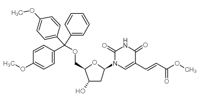 E-5-(2-羰基甲氧基乙烯基)-2’-脱氧-5’-O-DMT-尿苷结构式