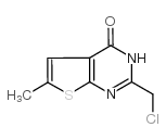 2-氯甲基-6-甲基-3H-噻吩并[2,3-d]嘧啶-4-酮结构式
