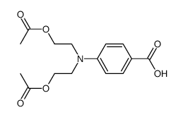 4-(N,N-bis(2-acetoxyethyl)amino)benzoic acid结构式