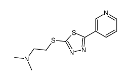N,N-dimethyl-2-[(5-pyridin-3-yl-1,3,4-thiadiazol-2-yl)sulfanyl]ethanamine Structure