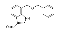 7-苄氧基甲基-1H-吲哚-3-甲醛结构式
