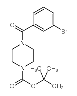 4-(3-溴苯甲酰基)哌嗪-1-羧酸叔丁酯结构式