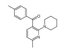 (4-methylphenyl)-(6-methyl-2-piperidin-1-ylpyridin-3-yl)methanone结构式