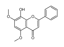 8-hydroxy-5,7-dimethoxy-2-phenylchromen-4-one结构式