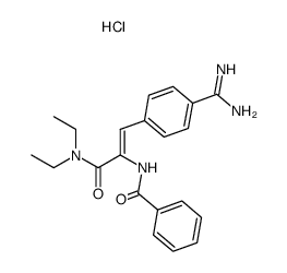 N-[(Z)-2-(4-Carbamimidoyl-phenyl)-1-diethylcarbamoyl-vinyl]-benzamide; hydrochloride结构式