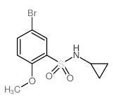 5-溴-N-环丙基-2-甲氧基苯磺酰胺结构式