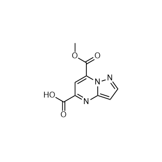 7-(甲氧羰基)吡唑并[1,5-a]嘧啶-5-羧酸结构式