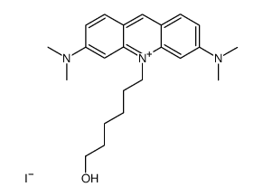 3,6-bis(dimethylamino)-10-(6-hydroxyhexyl)acridinium iodide结构式