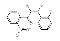 2,3-dibromo-3-(2-chlorophenyl)-1-(2-nitrophenyl)propan-1-one结构式