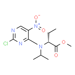 (R)-2-((2-氯-5-硝基嘧啶-4-基)(异丙基)氨基)丁酸甲酯结构式