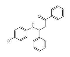 3-(4-chloroanilino)-1,3-diphenylpropan-1-one结构式