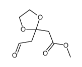 methyl 2-[2-(2-oxoethyl)-1,3-dioxolan-2-yl]acetate结构式