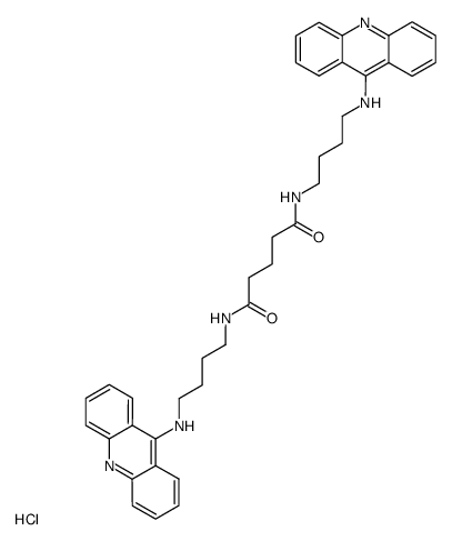 Pentanedioic acid bis-{[4-(acridin-9-ylamino)-butyl]-amide}; hydrochloride结构式