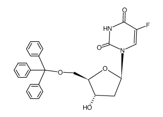 1-(2-deoxy-5-O-trityl-β-D-erythro-pentofuranosyl)-5-fluorouracil结构式