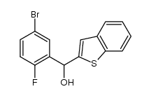 苯并[B]噻吩-2-基(5-溴-2-氟苯基)甲醇结构式