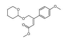 methyl (Z)-3-(4-methoxyphenyl)-4-((tetrahydro-2H-pyran-2-yl)oxy)but-2-enoate结构式